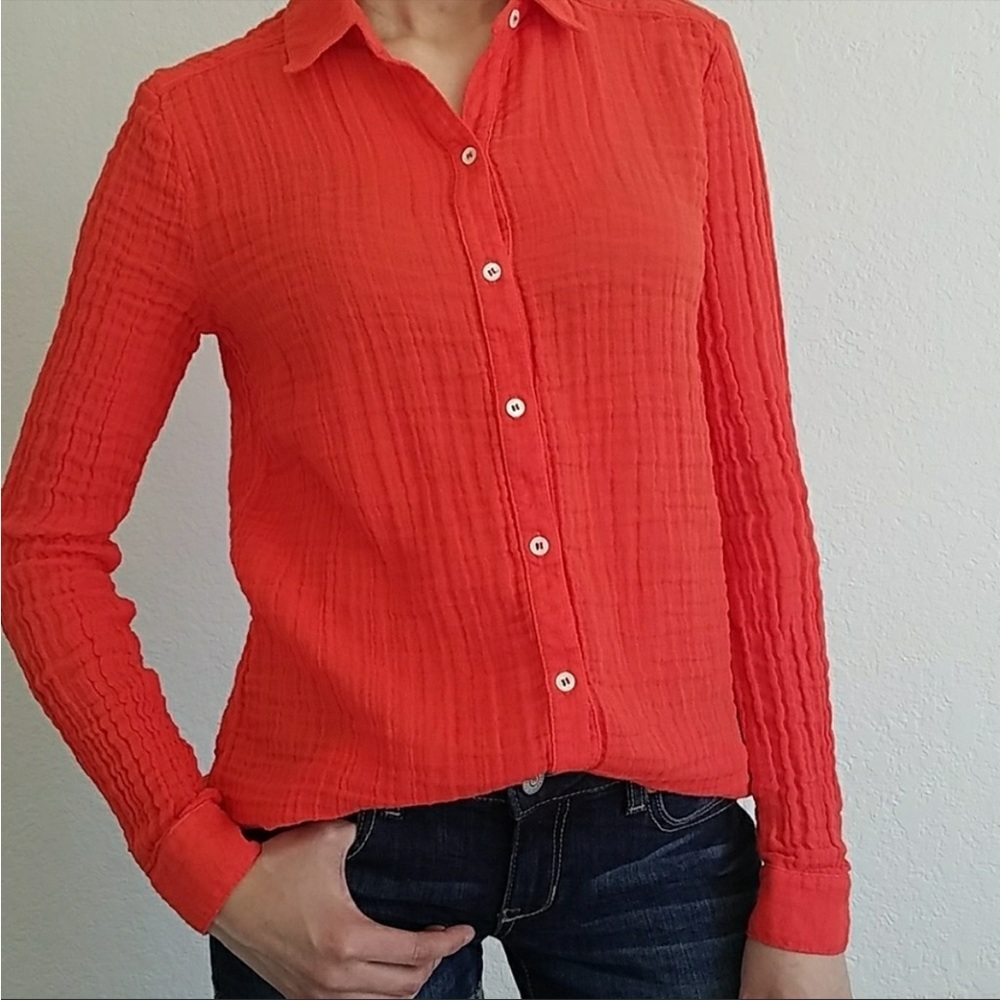 Three Dots Crinkle Button Down - image 1